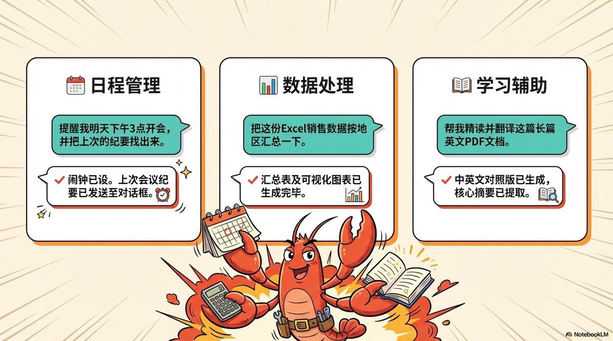 使用场景：日程、数据、学习